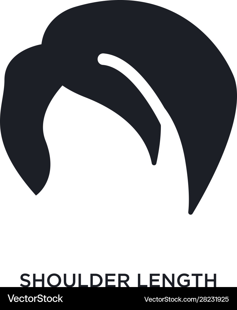 Shoulder length isolated icon simple element from Shoulder length isolated icon simple element from vector image