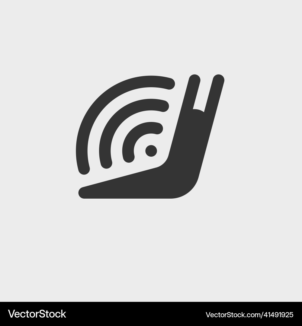 Simple icon in the shape of a snail Vector Image