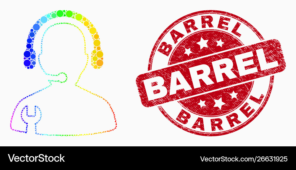 Spectral pixelated service operator icon Spectral pixelated service operator icon Vector Image