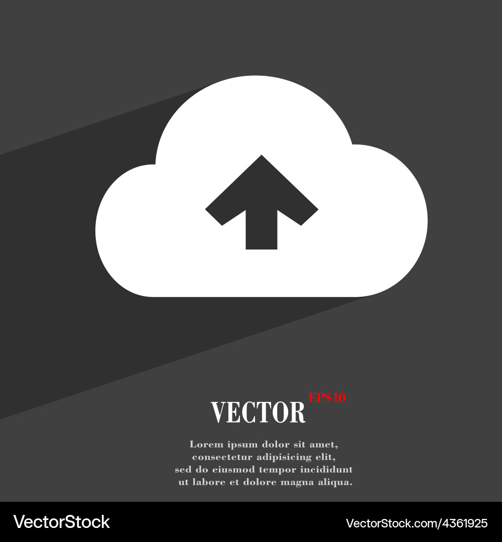 Upload from cloud icon symbol flat modern web Vector Image