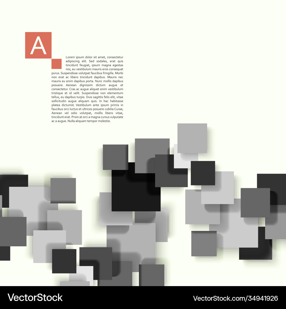 3d web banner with connect square shadow 3d web banner with connect square shadow vector image