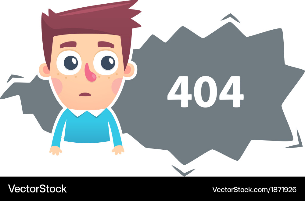 404 Error - Web Page Not Found vector image