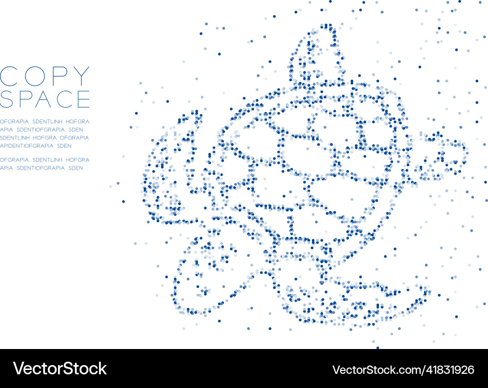 Abstract geometric circle dot molecule particle vector image