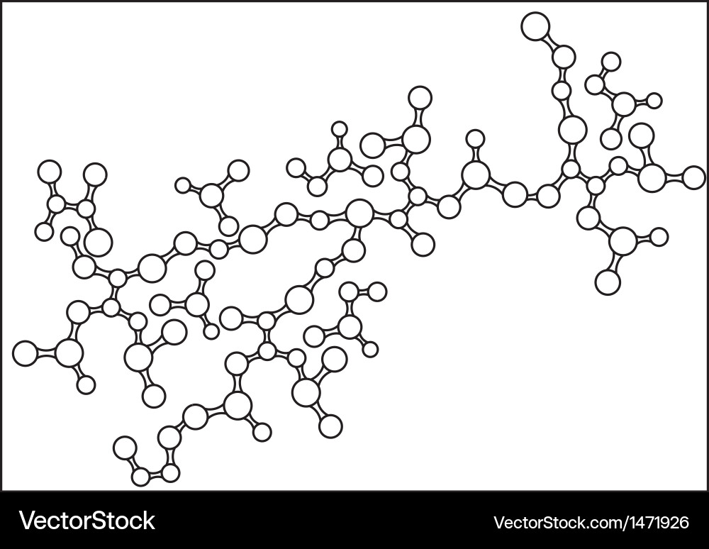 Abstract molecular structure background vector image