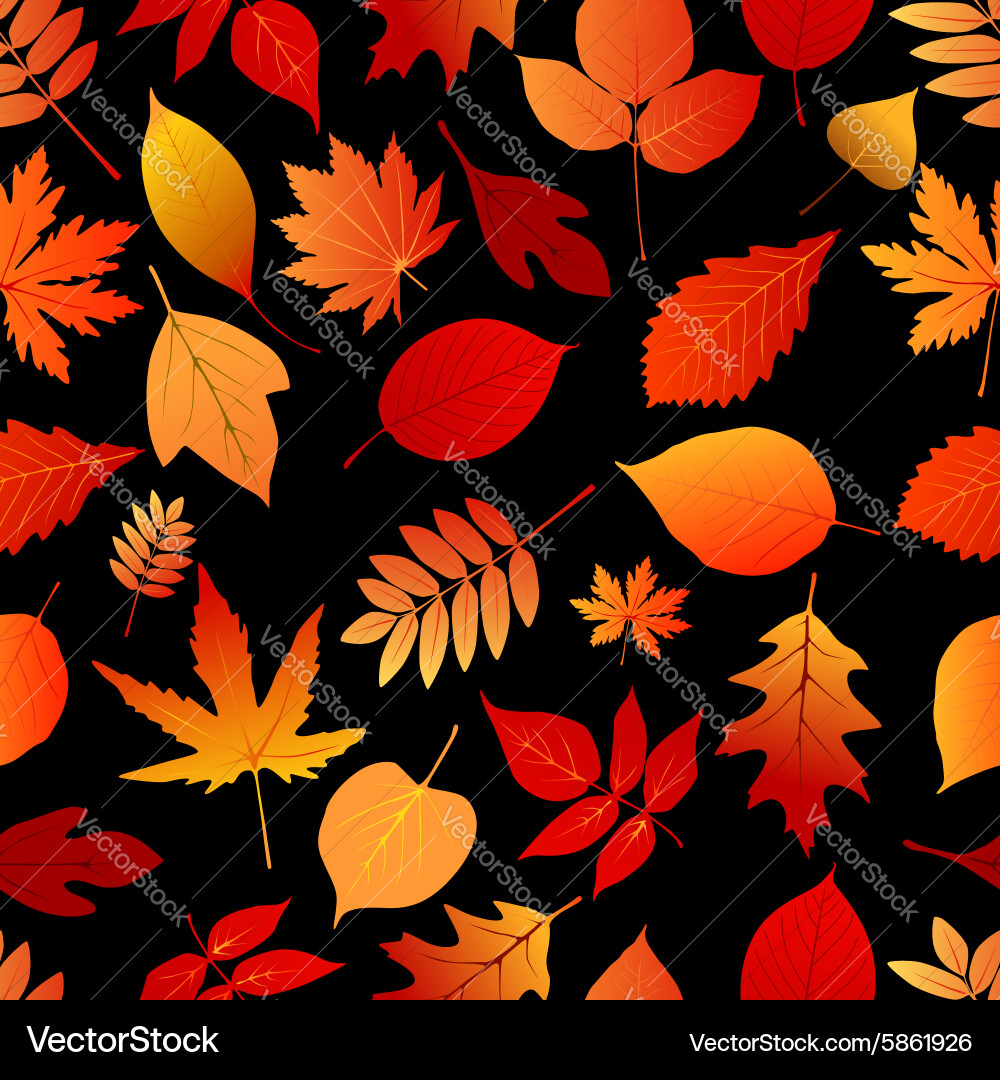 Autumn Leaf Seamless Pattern Vector Image