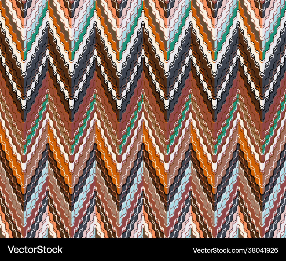 Bohemian Zigzag Pattern vector image