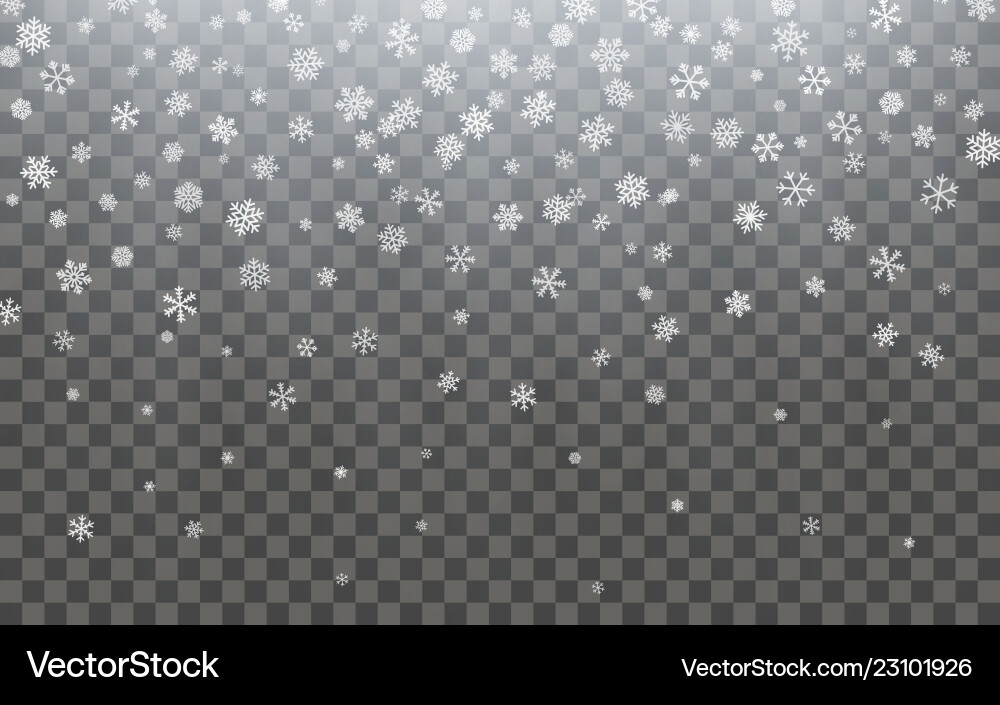 Christmas snow falling snowflakes on dark Christmas snow falling snowflakes on dark vector image
