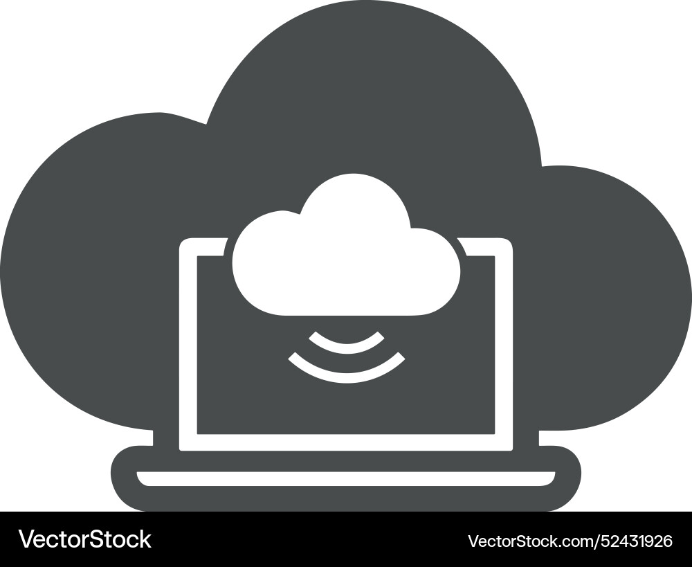 Cloud storage icon symbol image of the database Vector Image