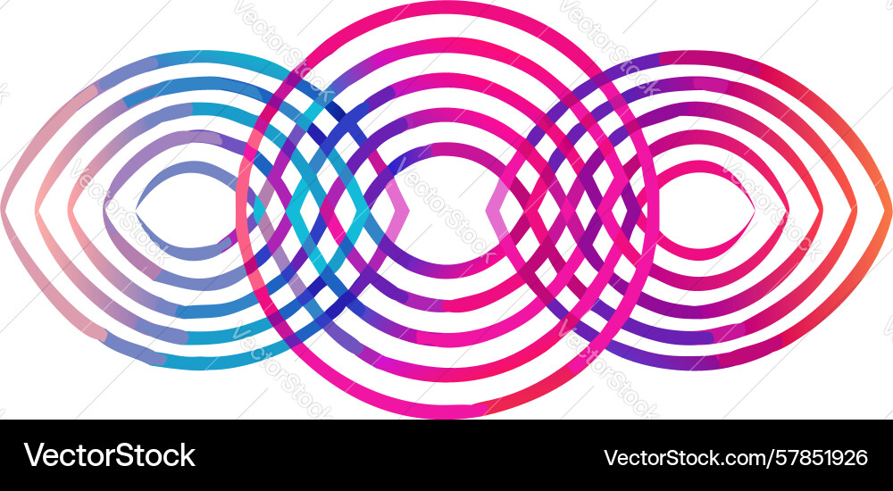 Colorful abstract overlapping oval pattern vector image