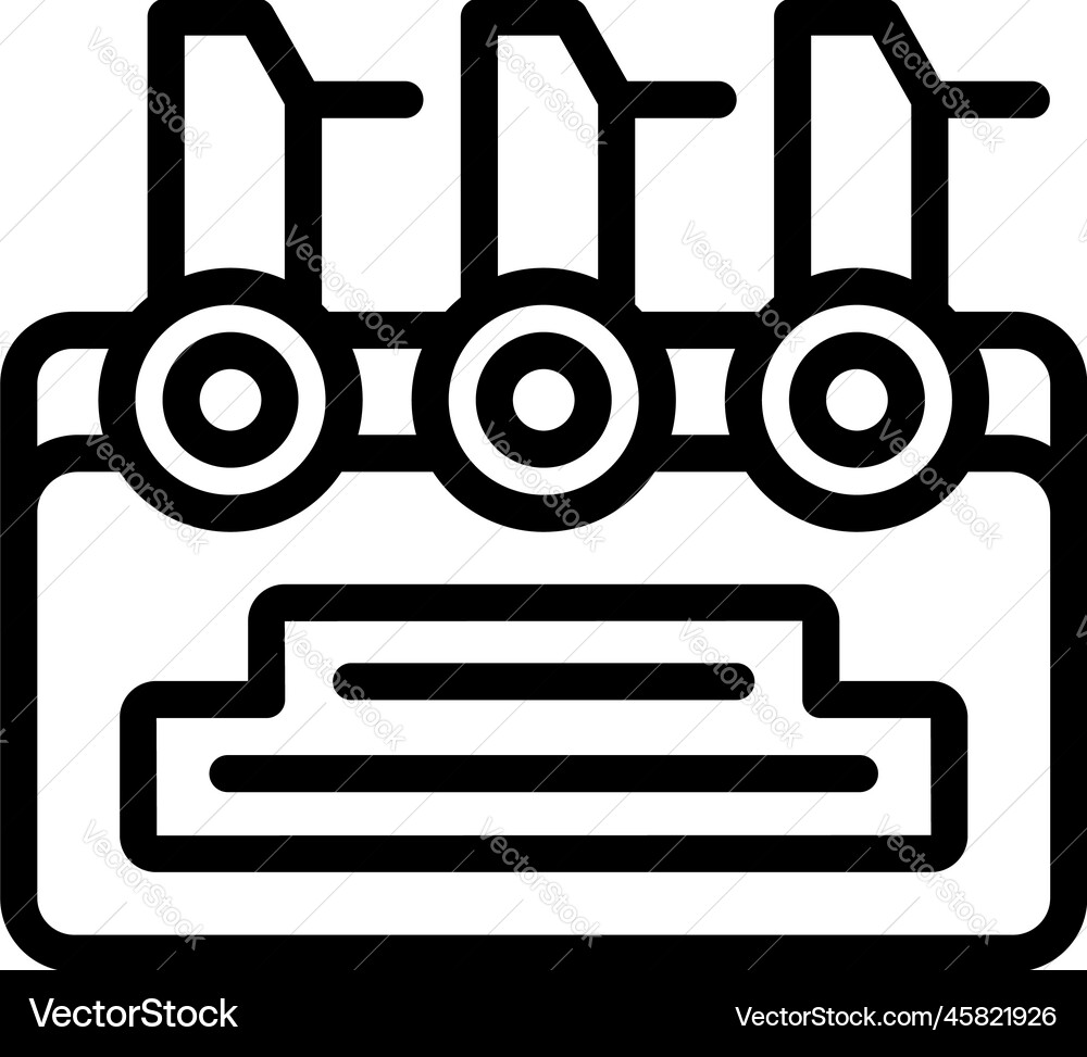 Digital plotter icon outline printer Digital plotter icon outline printer vector image