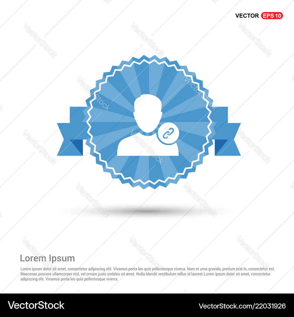 Link attach user icon Link attach user icon vector image