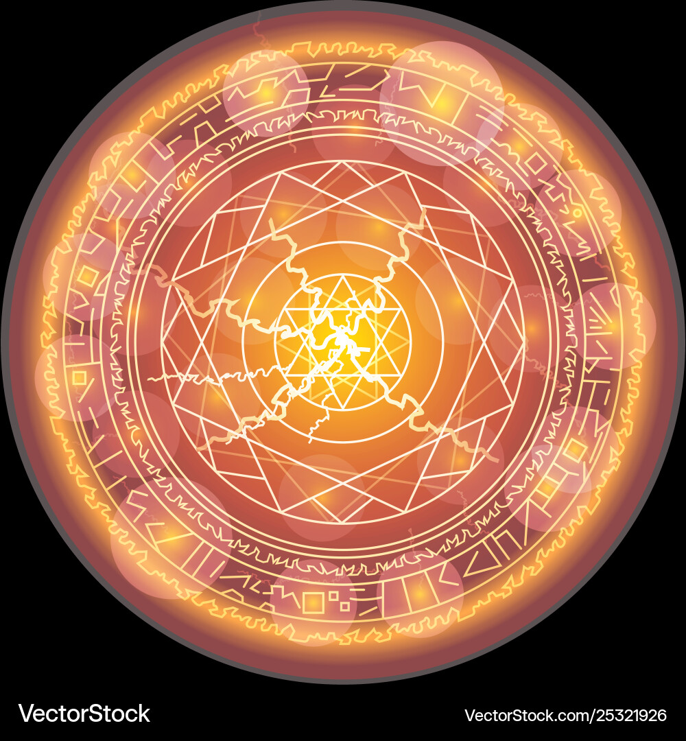 Magic spell ring magical circle superhero concept Magic spell ring magical circle superhero concept vector image