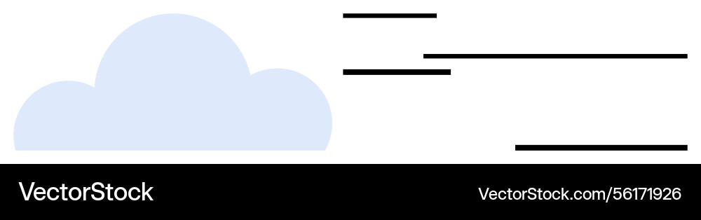 Minimalistic cloud and lines representing speed Minimalistic cloud and lines representing speed vector image