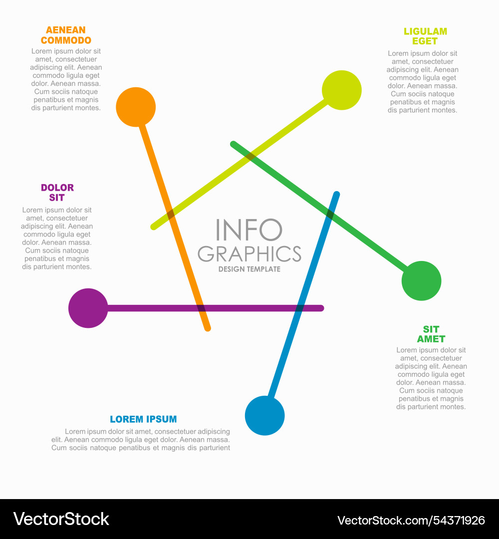 Modern Infographic Template with Circular Elements vector image