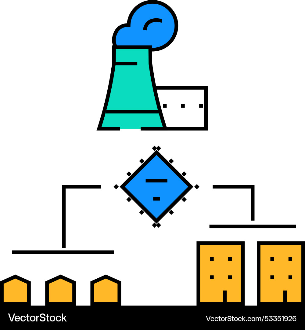 Power grid efficient icon color Vector Image