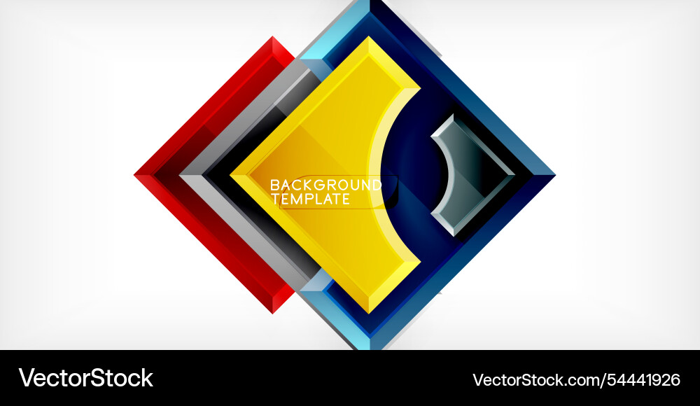 Square arrow shapes with round elements Vector Image