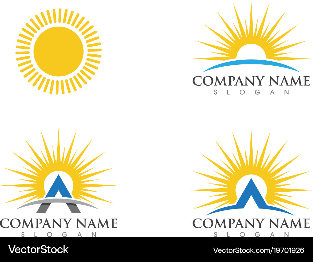 Sun logo template Royalty Free Vector Image - VectorStock