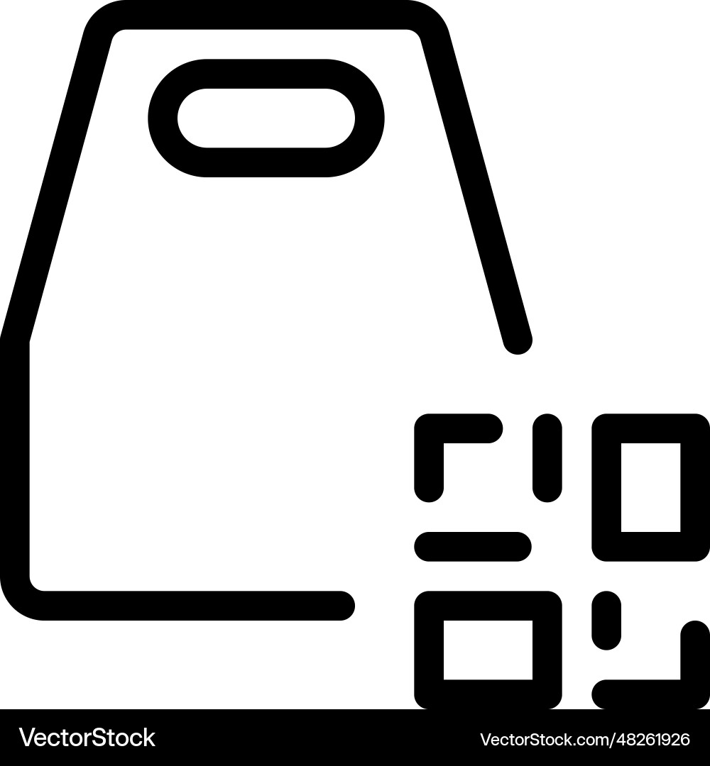 Use of qr code to order takeaways vector image
