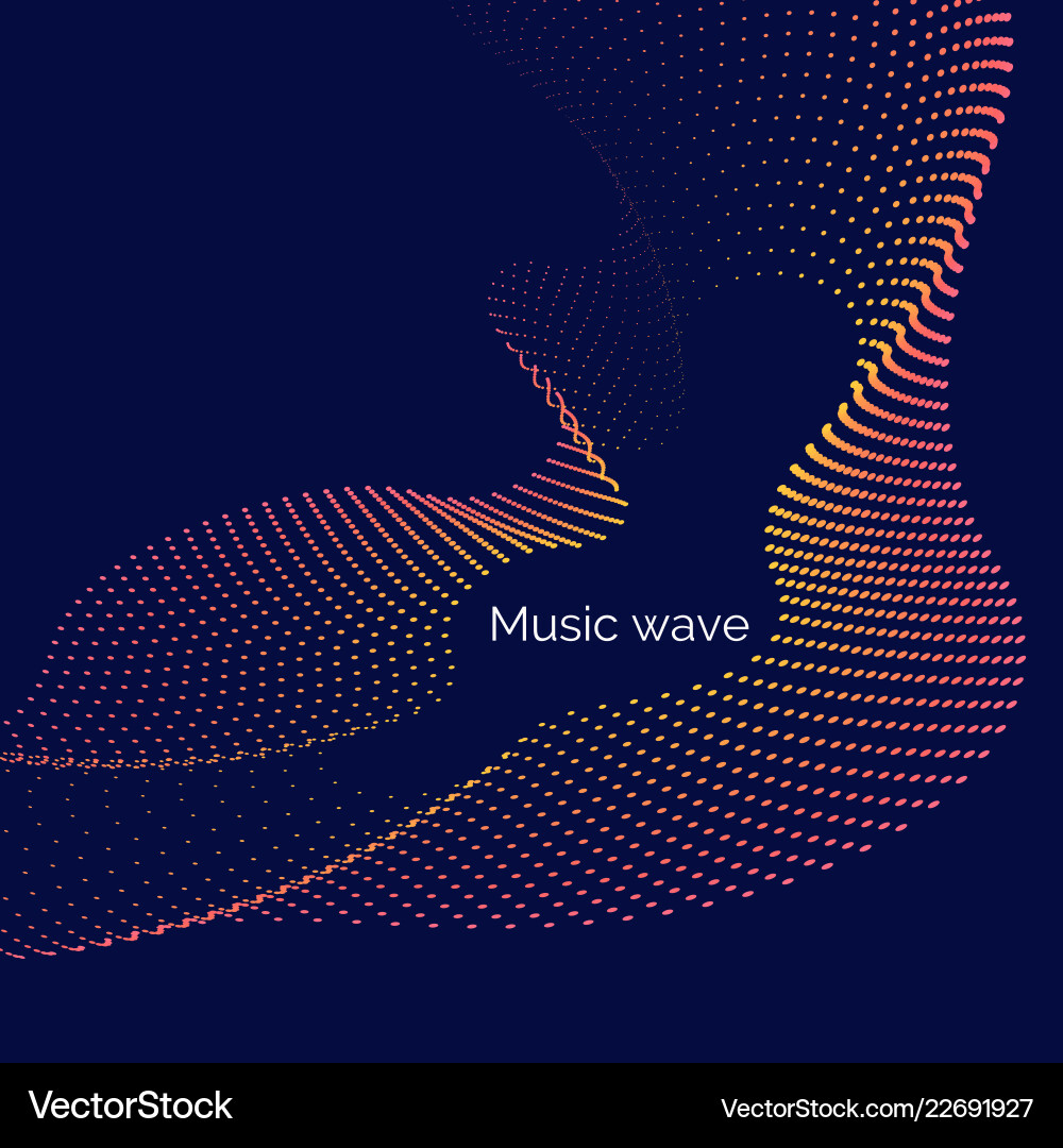 Abstract background with dynamic music vector image