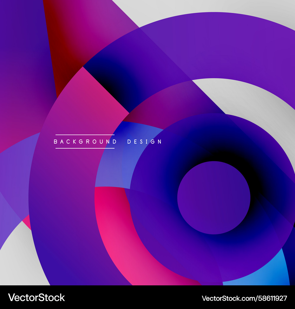 Abstract composition featuring overlapping Vector Image
