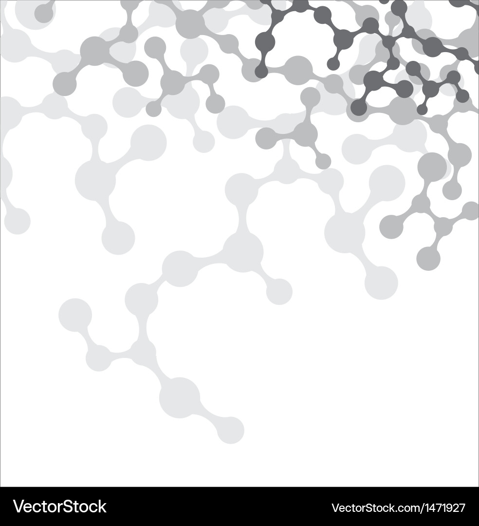 Abstract molecular structure background Vector Image