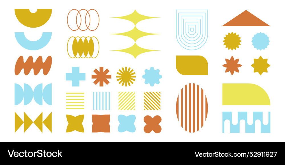 Abstract retro shapes frames and symbols Abstract retro shapes frames and symbols vector image