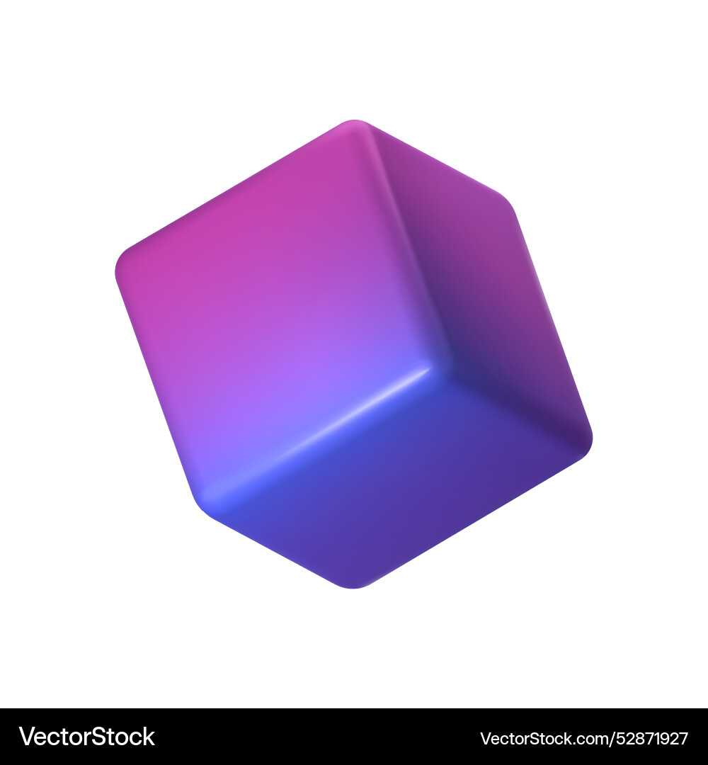 Abstract violet 3d cube isolated Abstract violet 3d cube isolated vector image