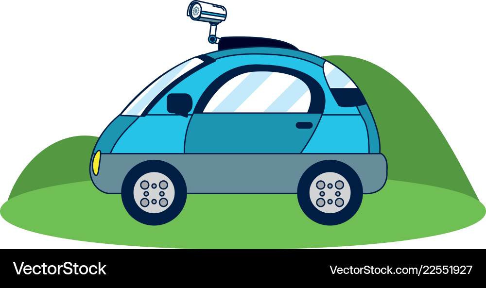 Autonomous car technology Royalty Free Vector Image