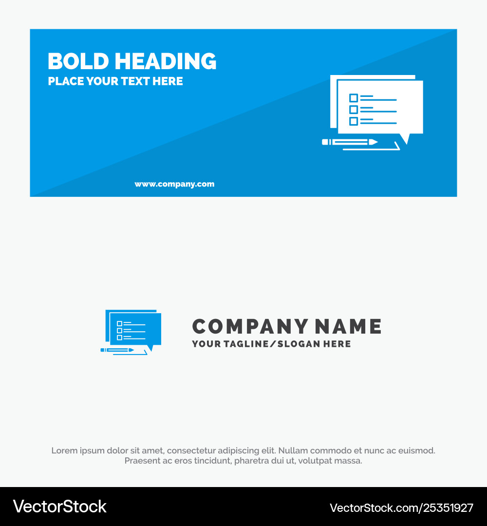 Chat sms message write solid icon website banner Chat sms message write solid icon website banner vector image