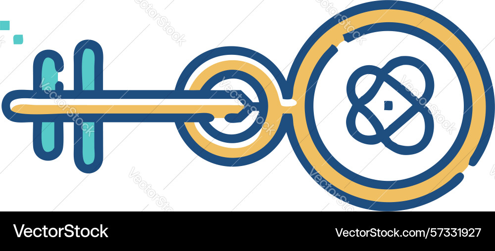 Conceptual key to complex systems and network vector image