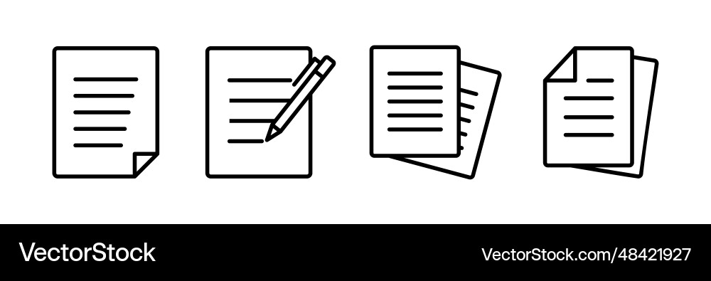 Document icon paper file Document icon paper file vector image
