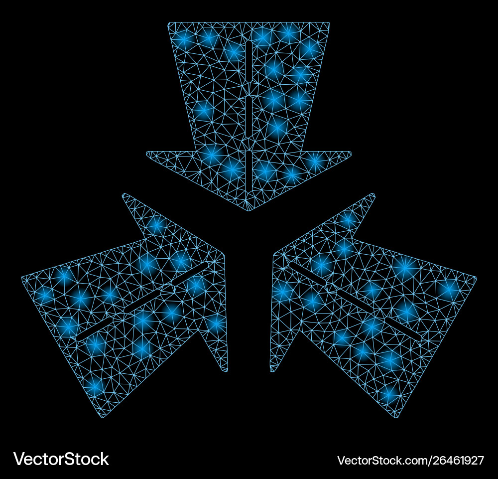 Flare mesh network merge directions with Flare mesh network merge directions with vector image