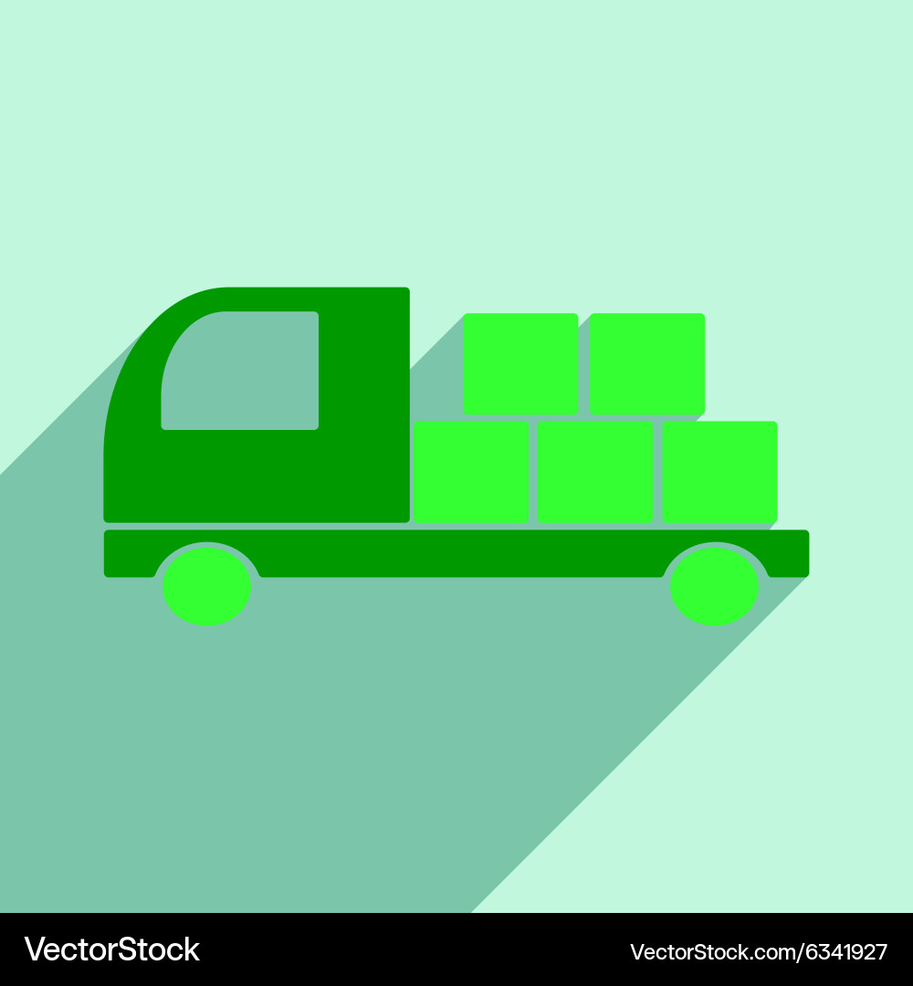 Flat with shadow icon and mobile application Vector Image