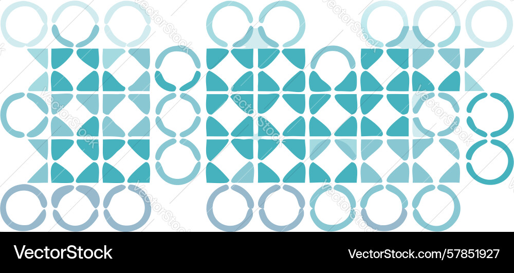 Geometric interlocking circles pattern for modern vector image