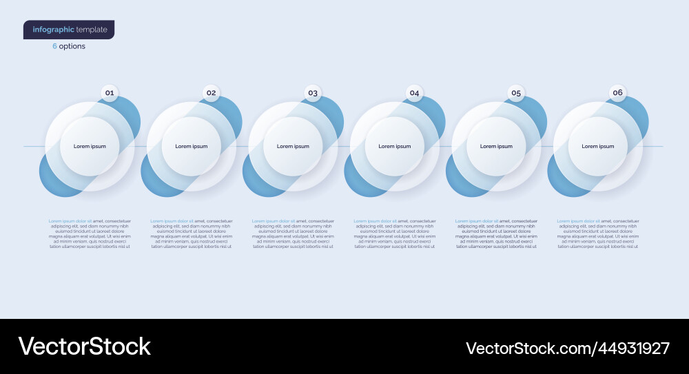 Gradient minimalistic infographic template vector image