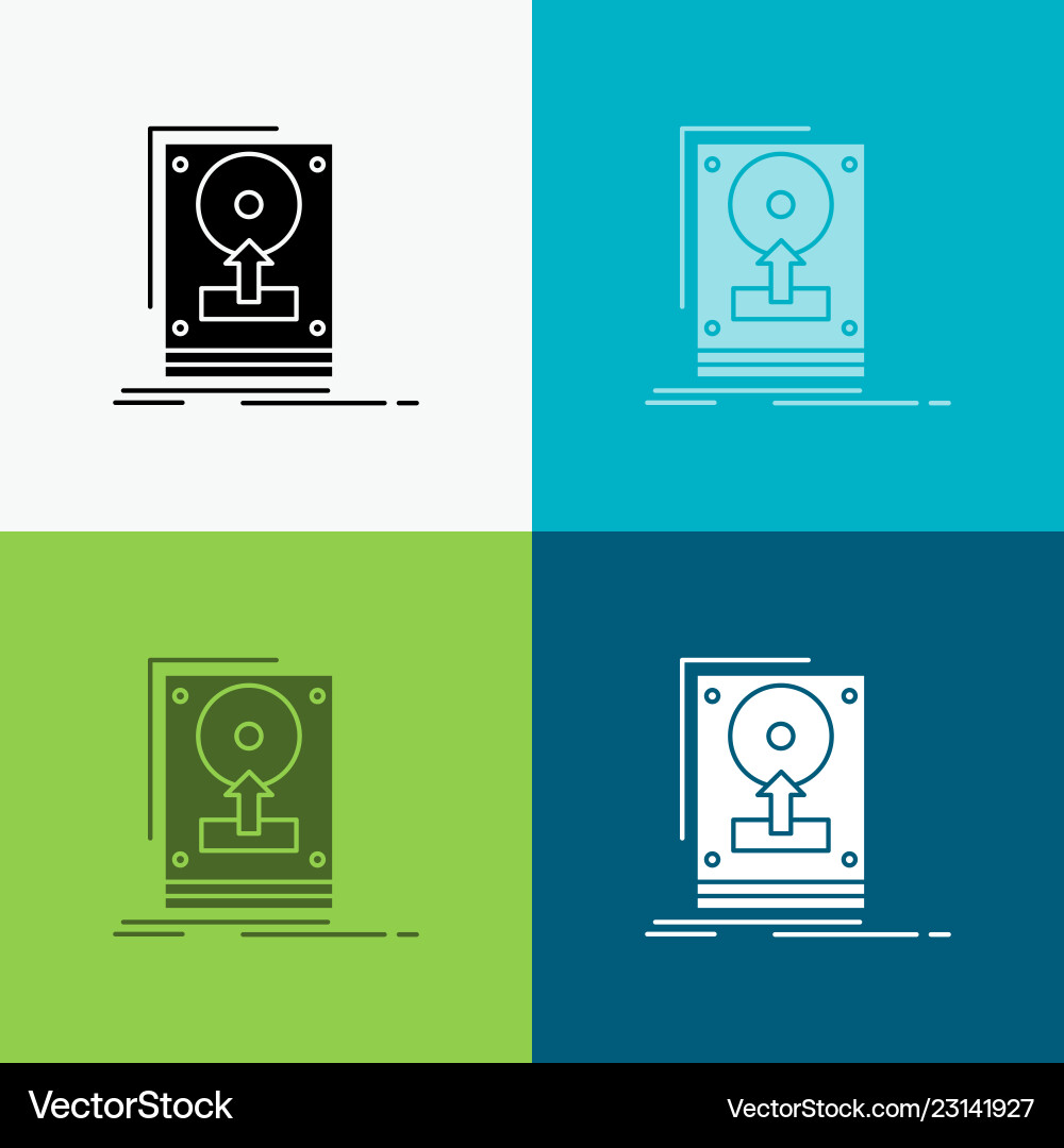 HDD Save Upload Icons vector image
