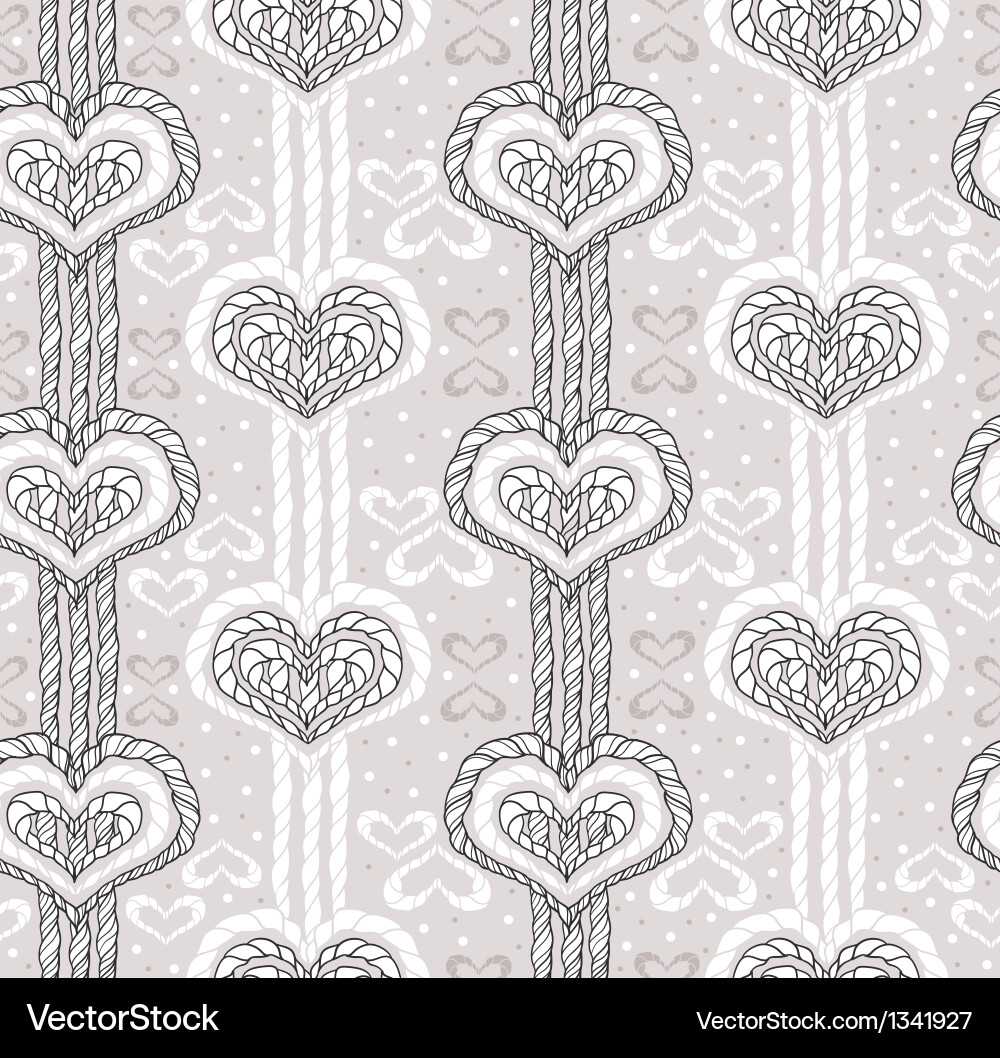 Heart Pattern - Seamless Repeat Vector Image