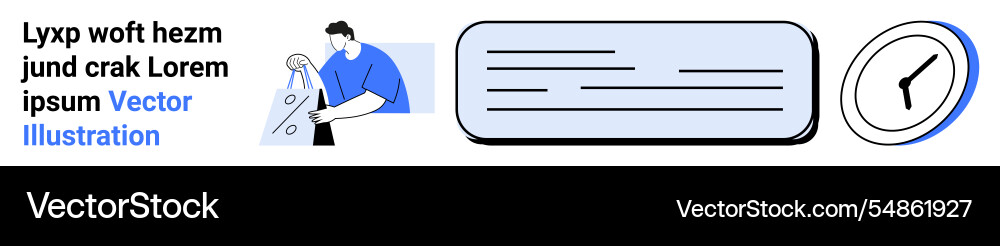 Man observing a chart email interface and wall Man observing a chart email interface and wall vector image