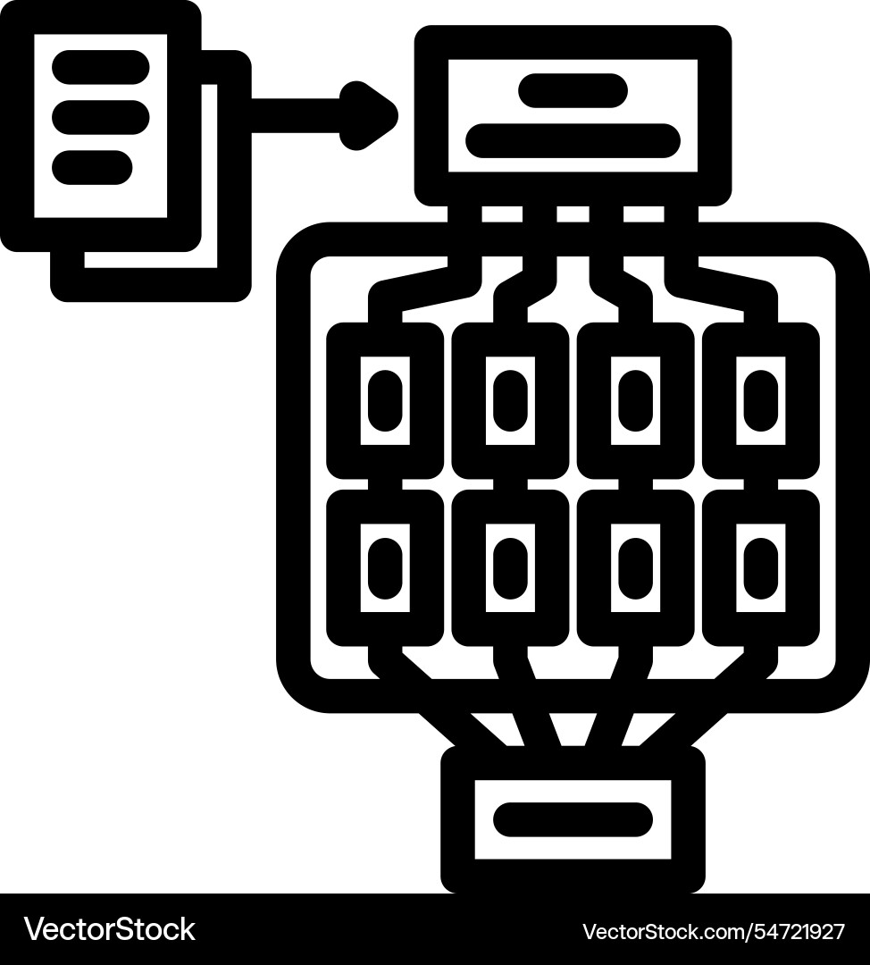 Natural language model nlp line icon Natural language model nlp line icon vector image