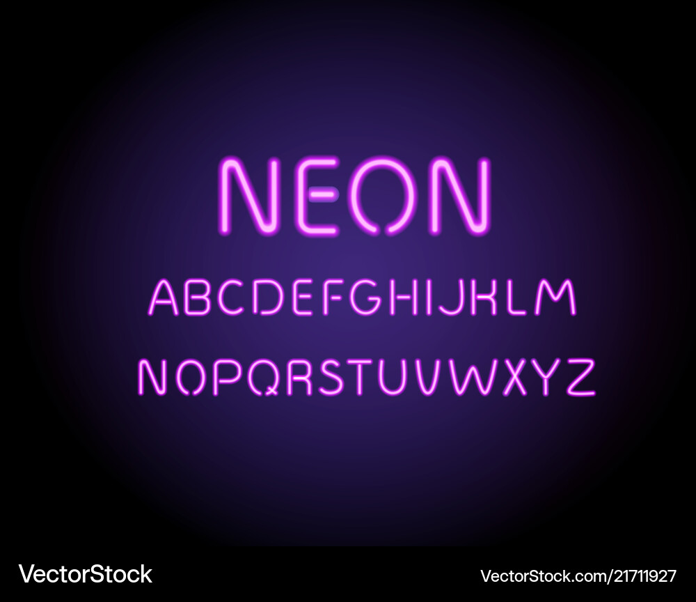 Neon glowing arrow pointer vector image