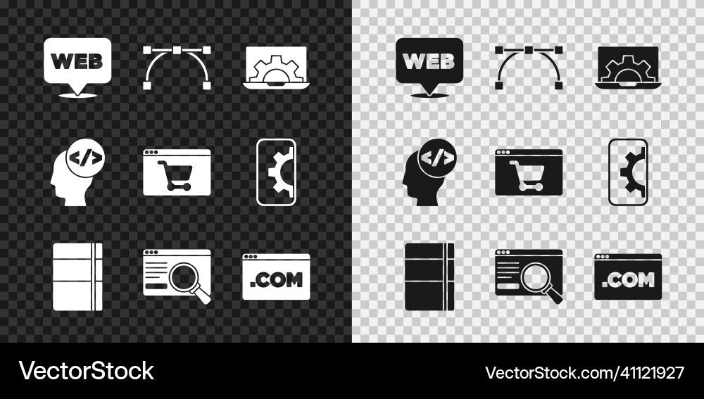 Set web and graphic design bezier curve Set web and graphic design bezier curve vector image