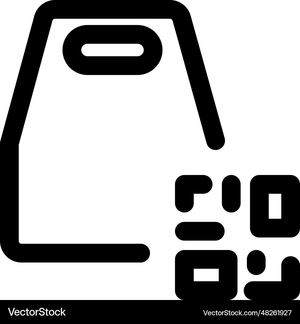 Use of qr code to order takeaways Vector Image
