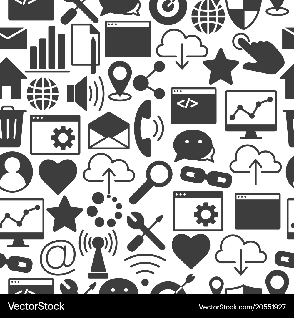 Web and computer basic icons vector image