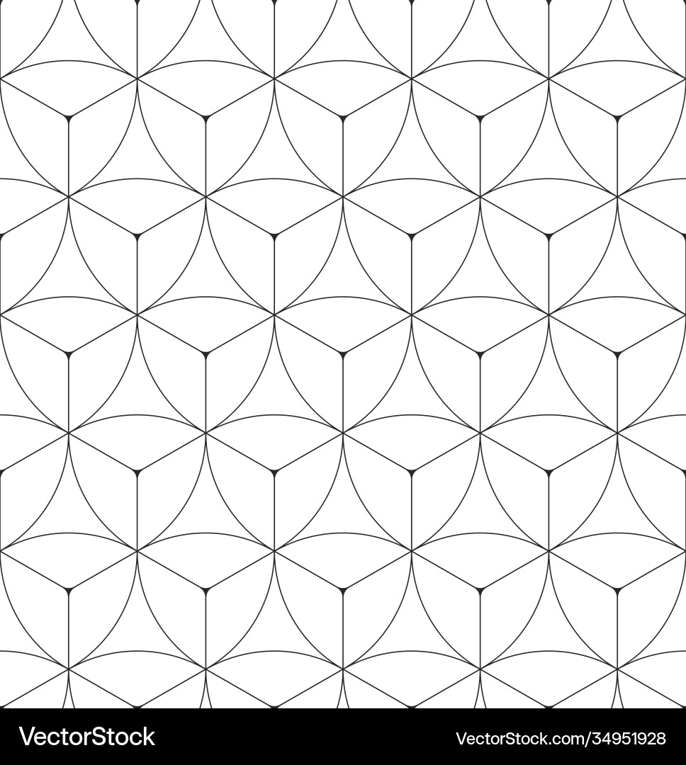 Abstract geometric seamless pattern hexagonal Abstract geometric seamless pattern hexagonal vector image