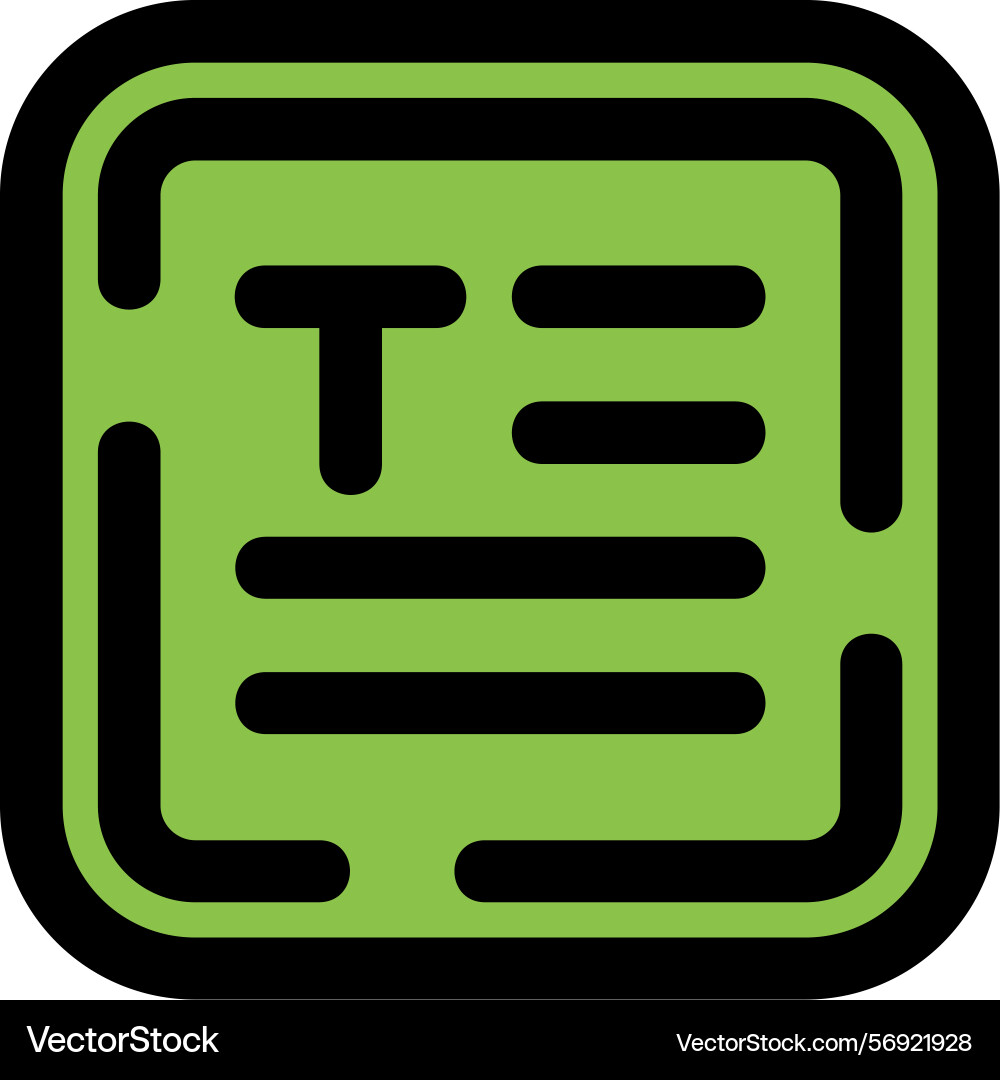 Align text icon design vector image