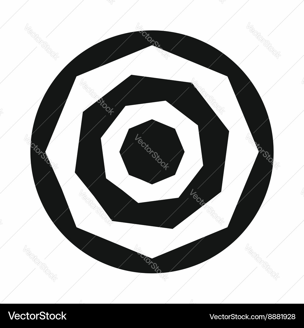 Camera shutter aperture icon simple style vector image