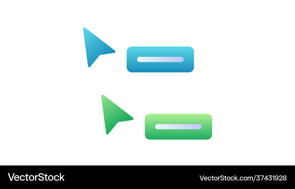 Collaboration realtime cursor single isolated Collaboration realtime cursor single isolated vector image