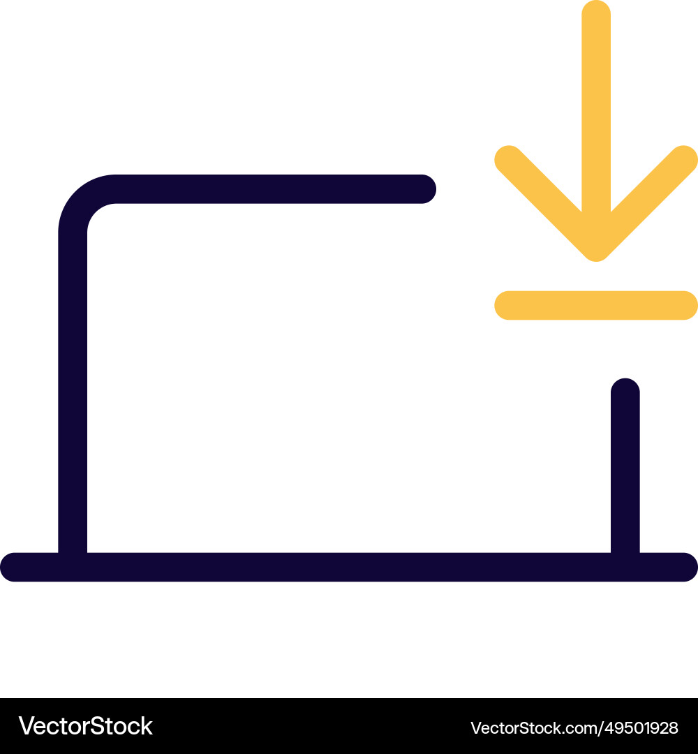 Fetching and saving data onto laptop storage vector image