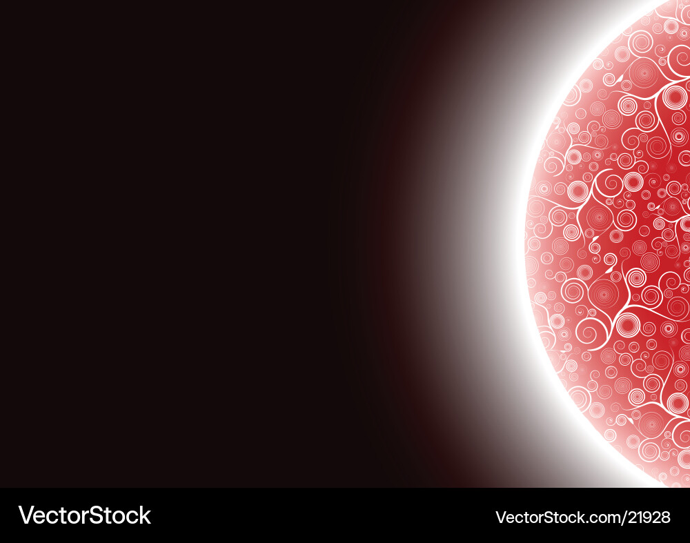 Floral Cosmic Planet Swirl Vector Image