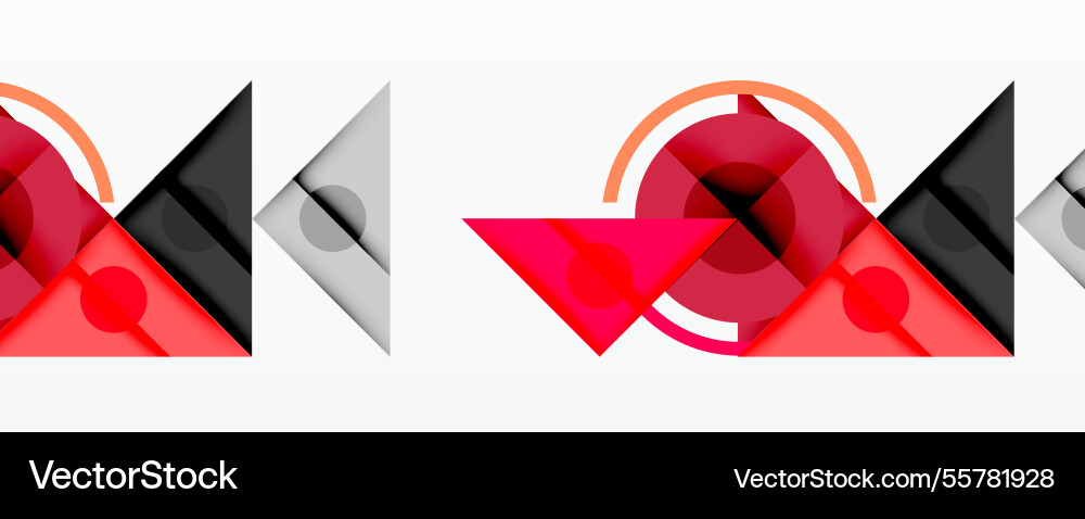 Geometric abstract design with layered triangles Vector Image